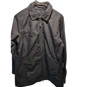 North End Ladies Black Ripstop Zip Up Jacket Lightweight Windbreaker Medium